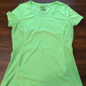 Fluorescent yellow athletic shirt